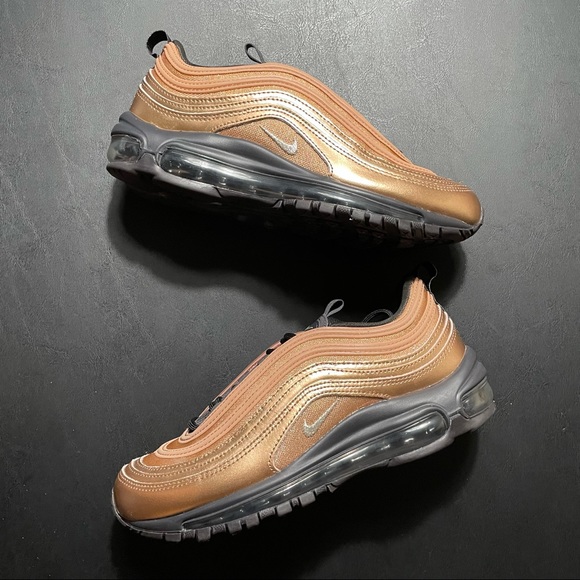 Nike Air Max 97 Metallic Bronze Black CT1176 900 Women's Running Shoe Sz 8 - Picture 2 of 6